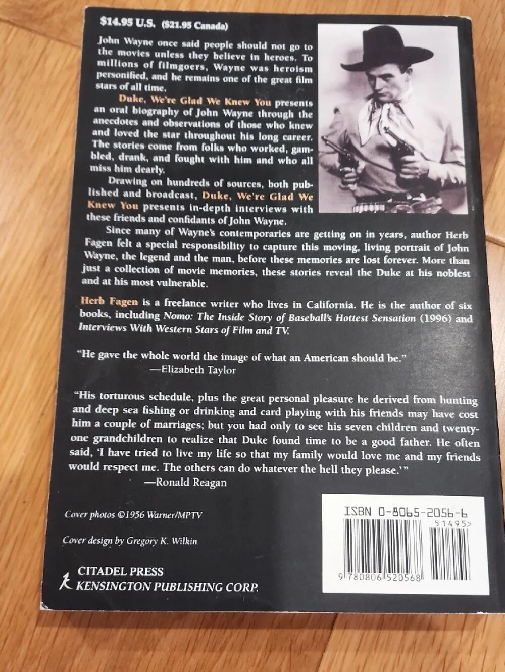 Duke We're Glad We Knew You — Black Paperback Back Cover